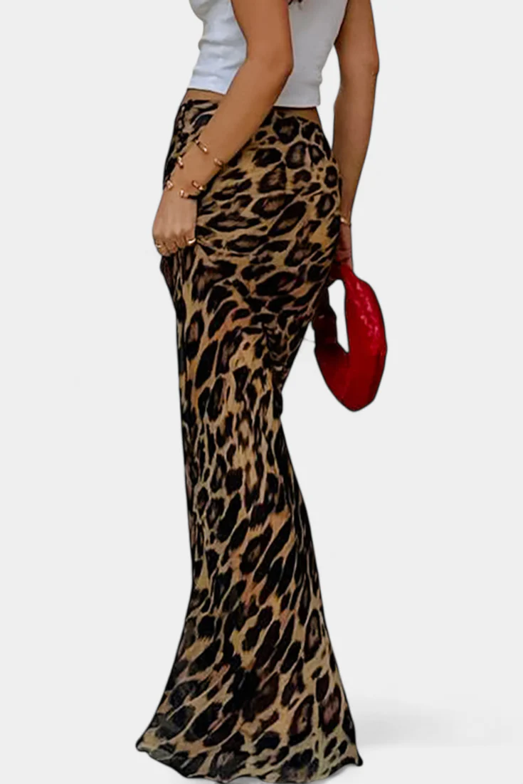 Elena Falda Maxi Slim con Estampado de Leopardo - Image 2