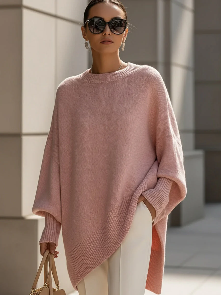 Elena - Poncho oversize de elegancia natural