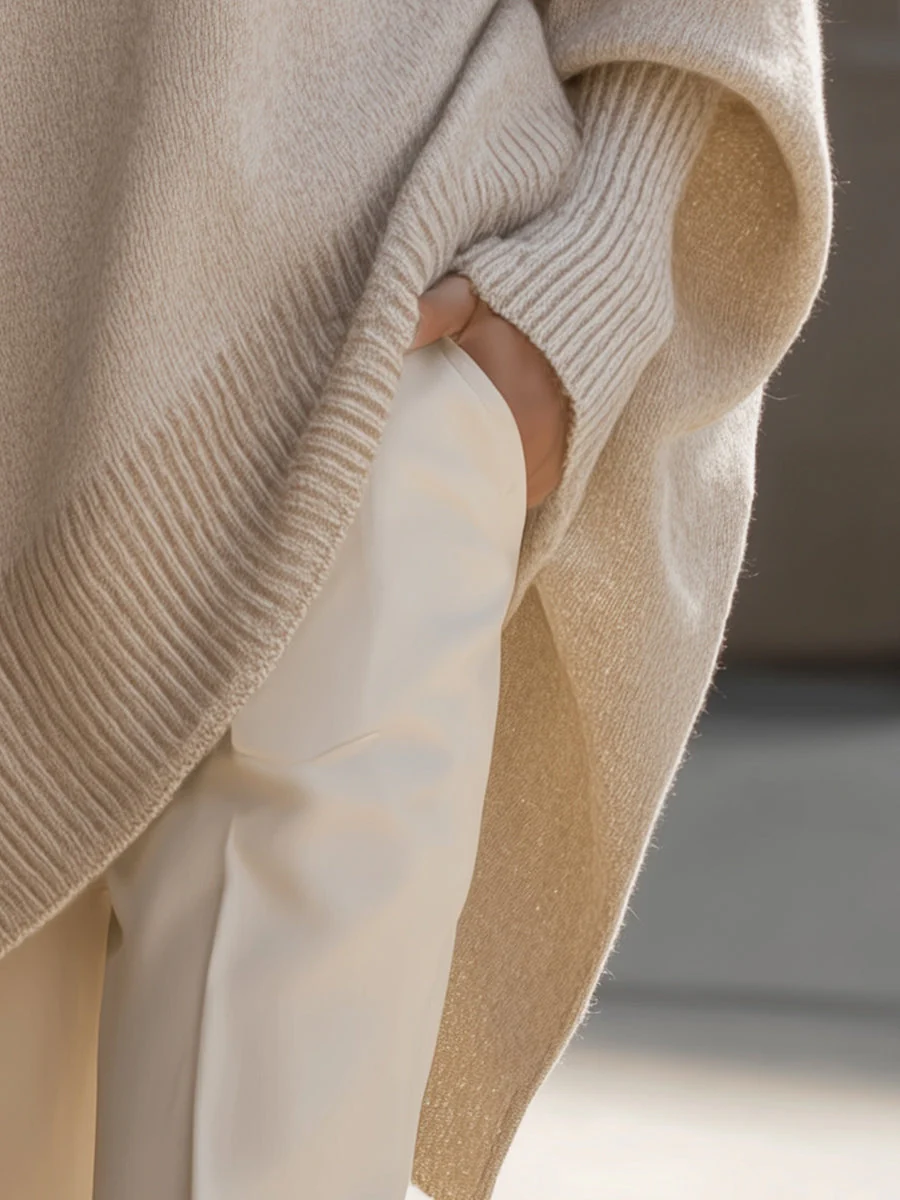 Elena - Poncho oversize de elegancia natural - Image 9