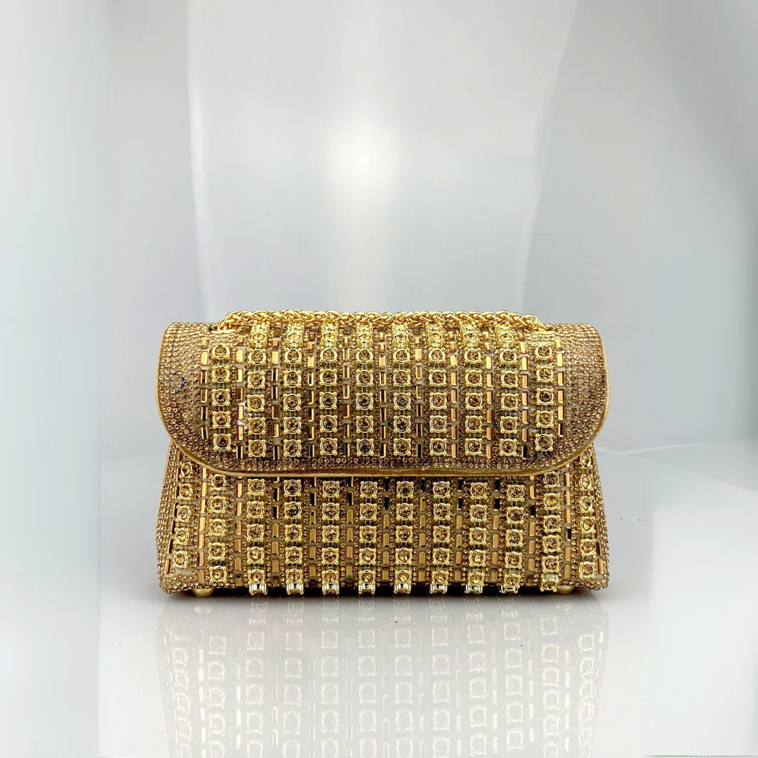 Estrella - Bolso bandolera con cadena elegante y diamantes de colores - Image 3
