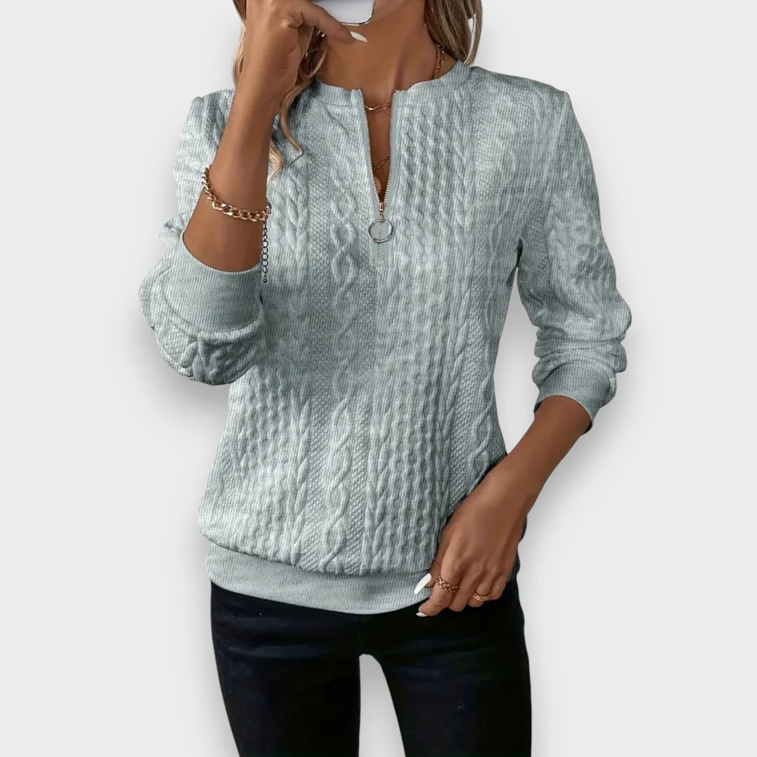 Eugénia - Elegante chaqueta de mujer con cremallera - Image 3