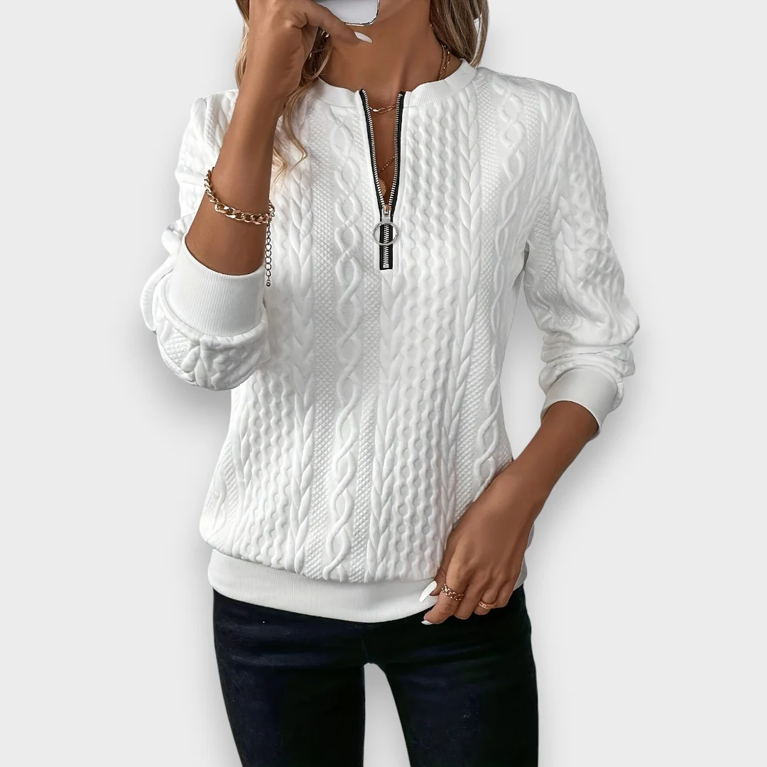 Eugénia - Elegante chaqueta de mujer con cremallera - Image 7