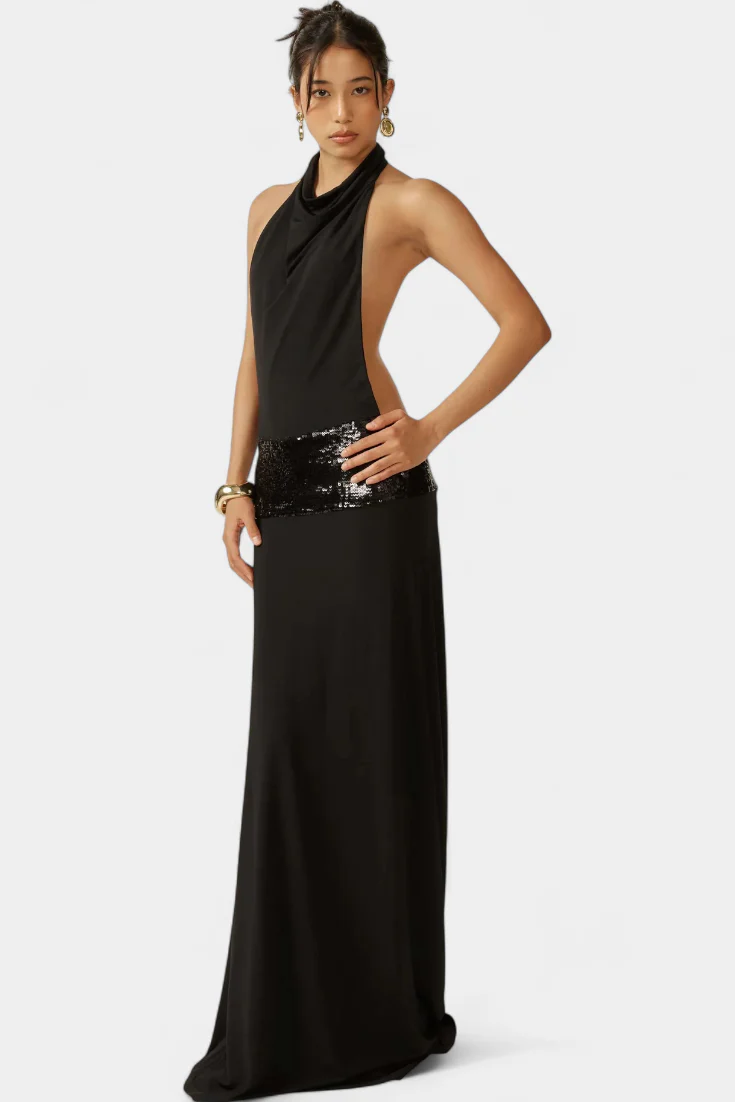 Georgia Vestido Halter Elegancia Lujo - Image 2
