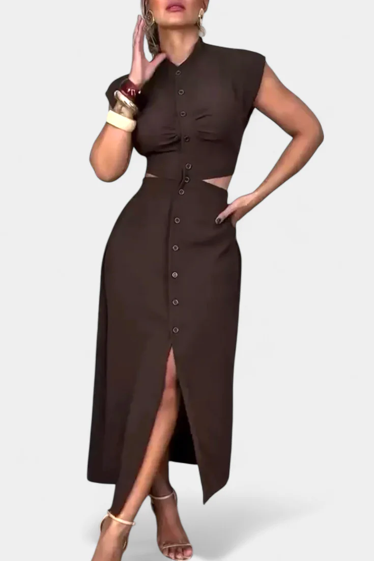 Griselda Vestido Midi con Botones y Cintura Abierta - Image 12