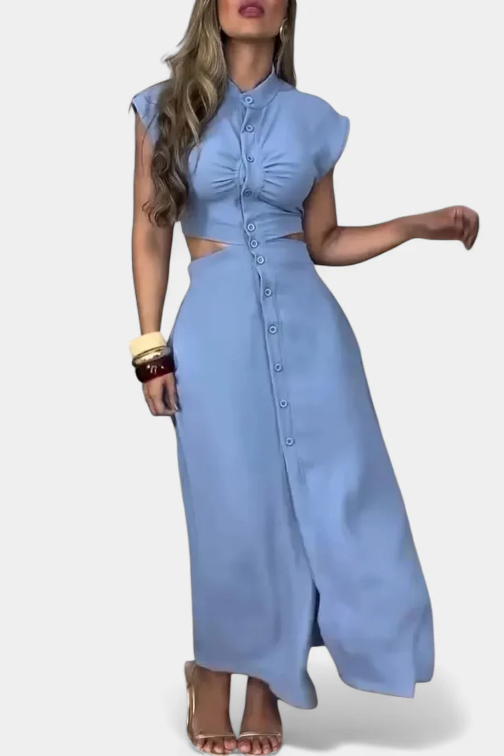 Griselda Vestido Midi con Botones y Cintura Abierta - Image 2
