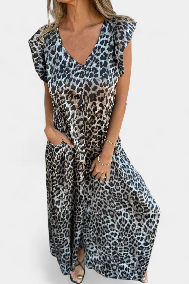 Isela Mono de Cuello en V con Estampado de Leopardo - Image 14