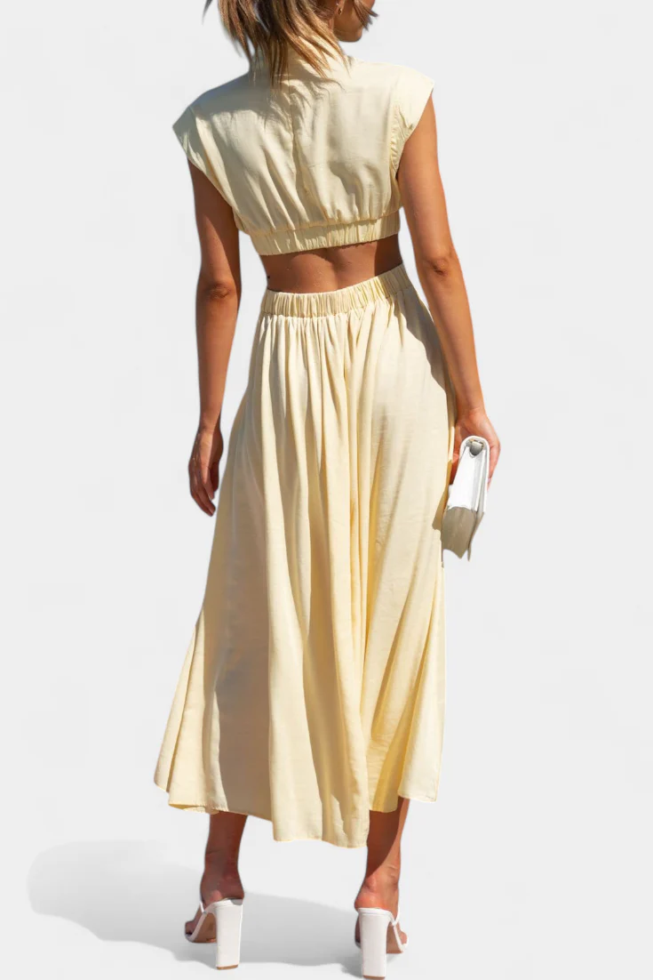 Jocelyn Conjunto de Vestido con Abertura Lateral - Image 11