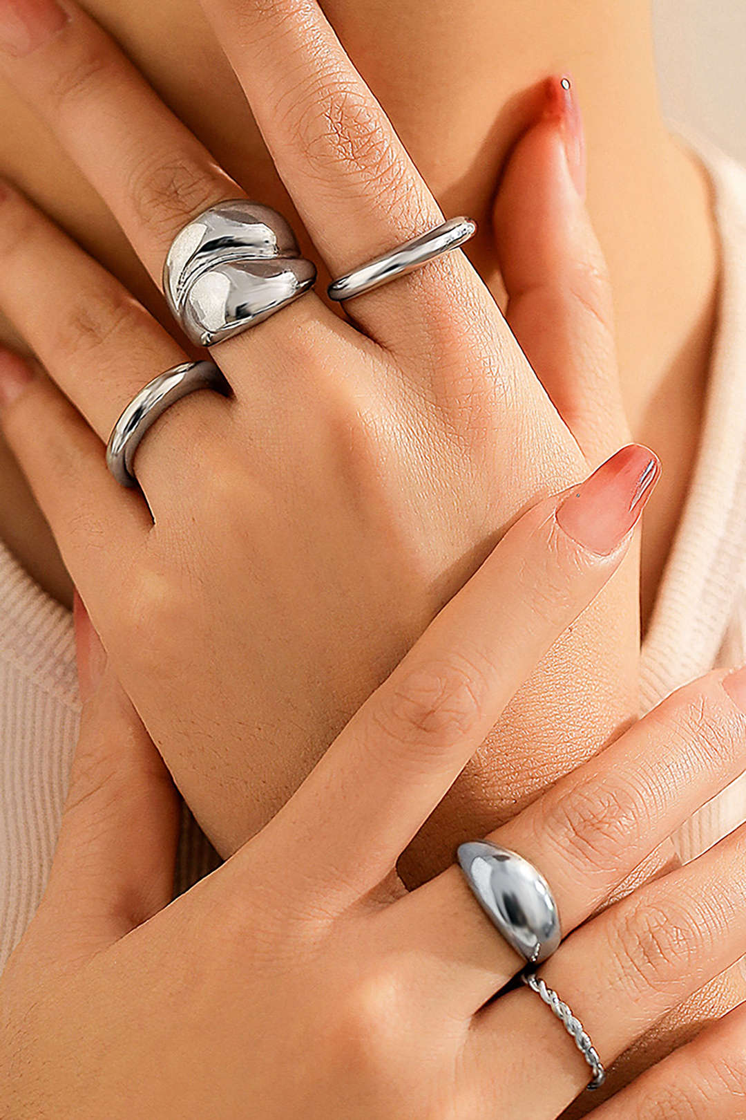 Juego de Anillos de Metal de 4 Piezas - Image 4