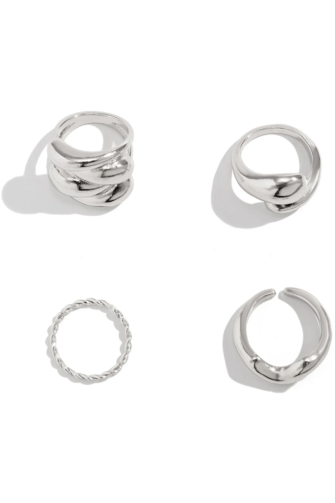 Juego de Anillos de Metal de 4 Piezas - Image 5