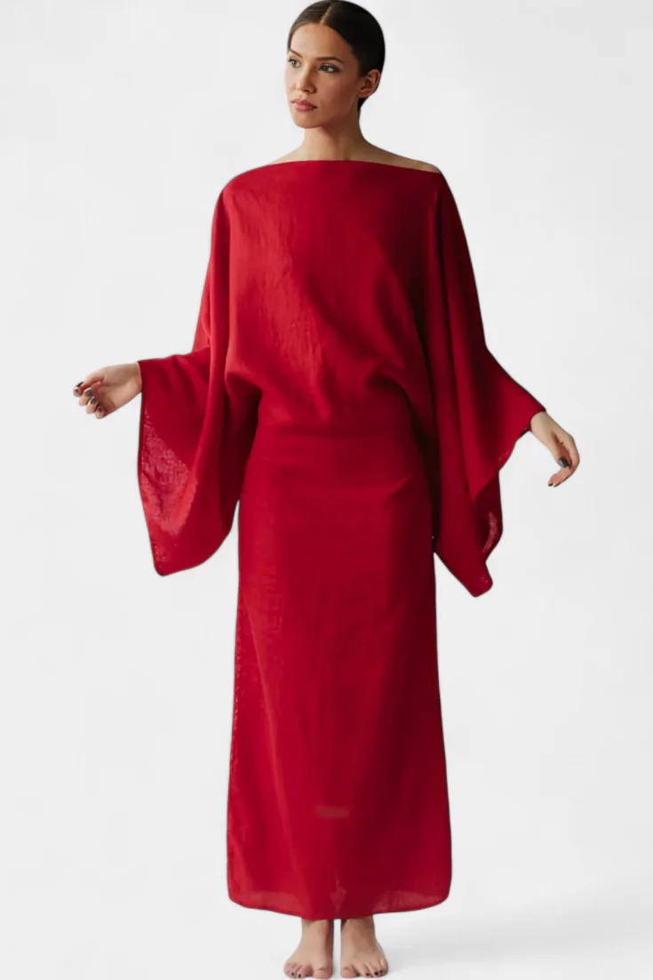 Kamilia Vestido Kimono de Lino y Algodón - Image 10