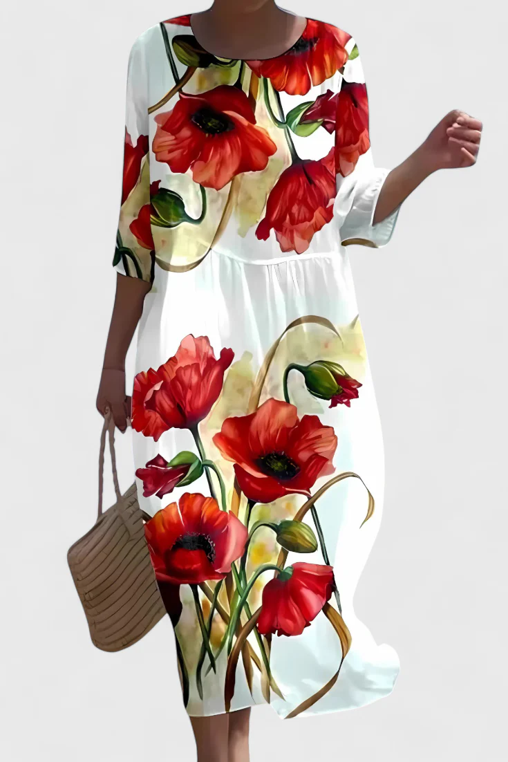 Karolina Vestido Floral Que Favorece la Figura - Image 4