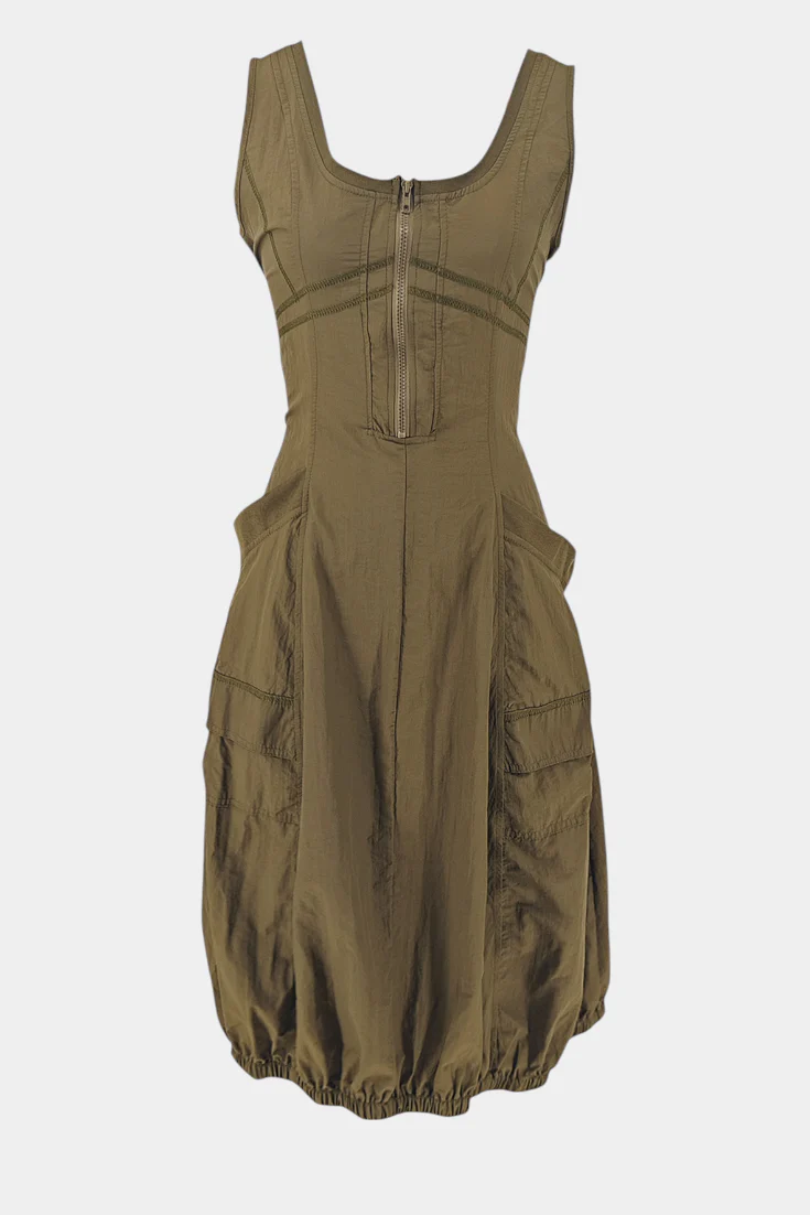 Katana Vestido Midi con Dobladillo de Burbujas y Corsé Ajustado - Image 5