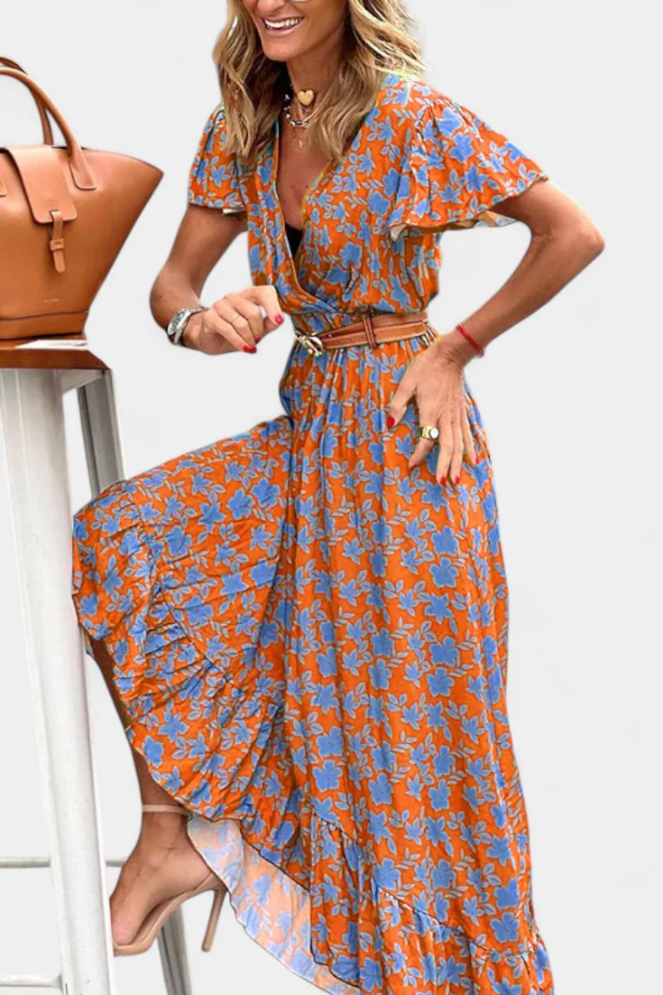 Kinslee Vestido Maxi de Estilo Swing con Escote en V - Image 2