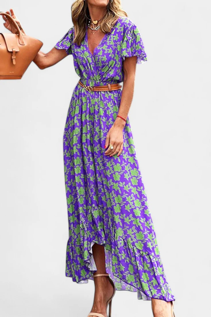 Kinslee Vestido Maxi de Estilo Swing con Escote en V - Image 4