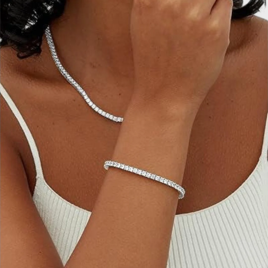 Liliana - Pulsera tipo tenis en oro blanco - Image 3