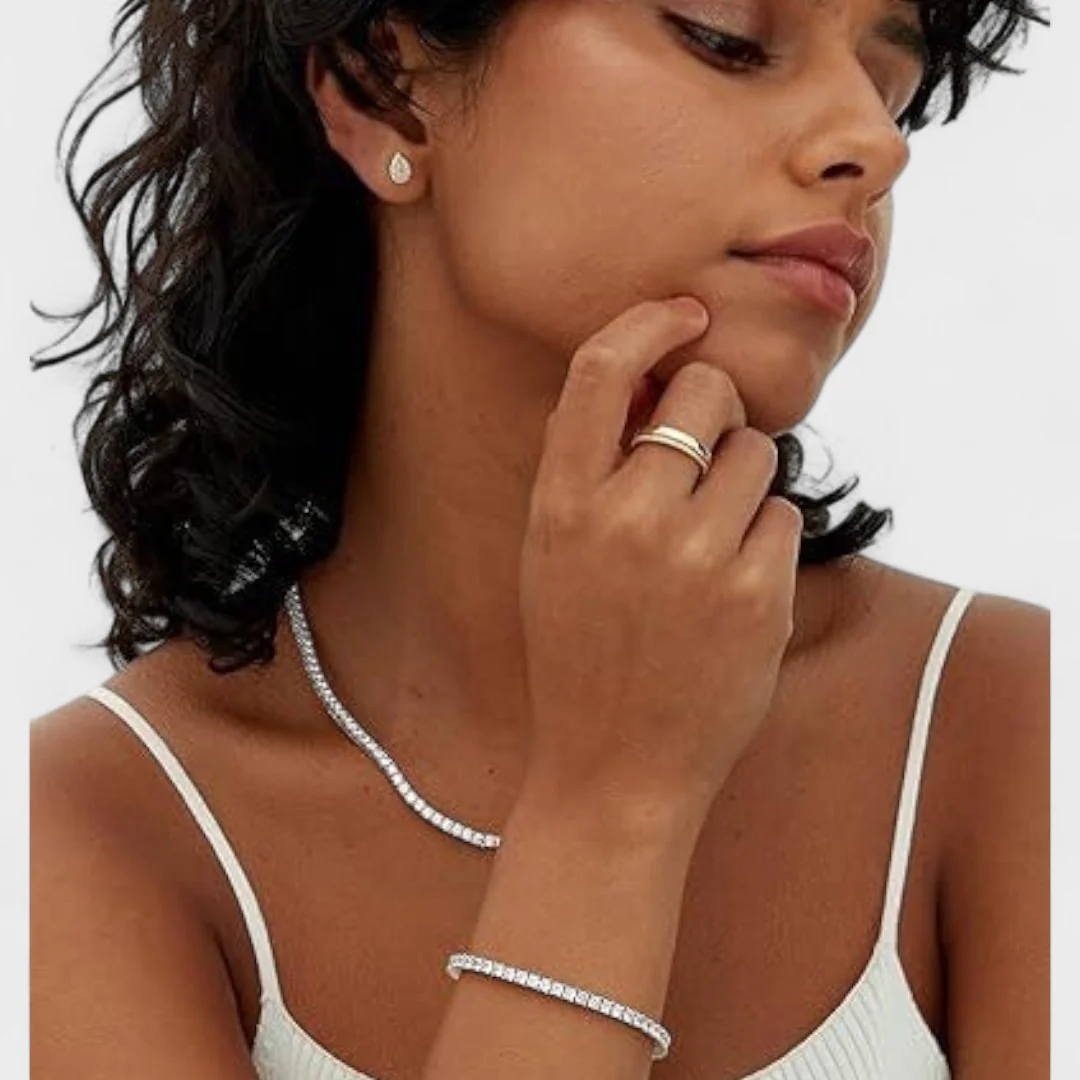 Liliana - Pulsera tipo tenis en oro blanco - Image 4
