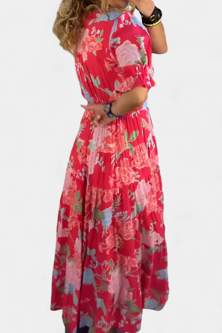 Lina Vestido Floral con Escote en V - Image 2