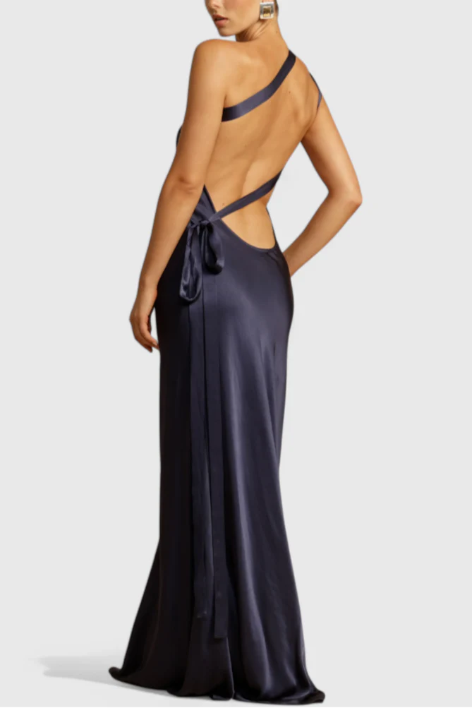 Lucra Vestido Maxi con Tirantes Diagonales y Espalda Descubierta - Image 3
