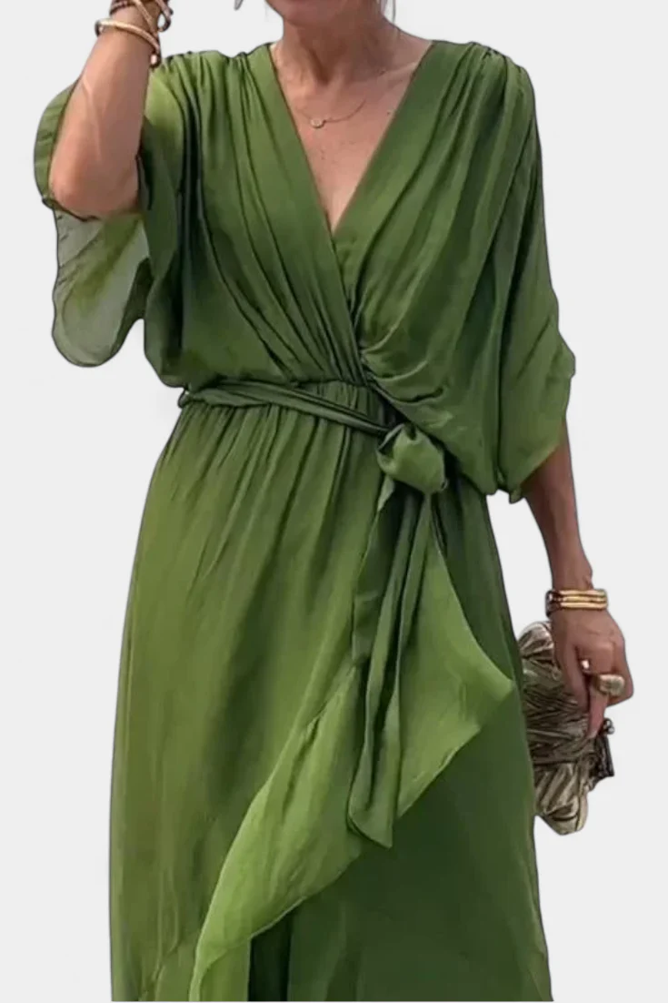 Luisa Vestido Flowy con Escote en V - Image 2