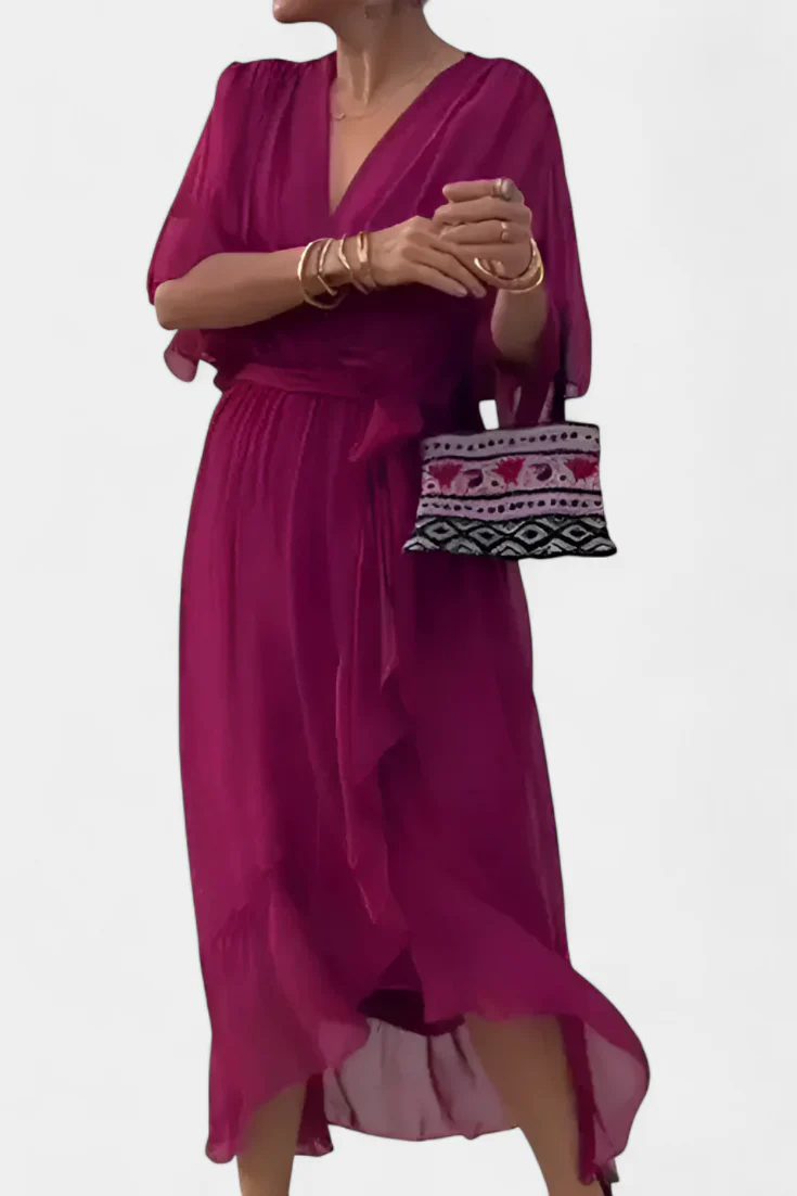 Luisa Vestido Flowy con Escote en V - Image 9