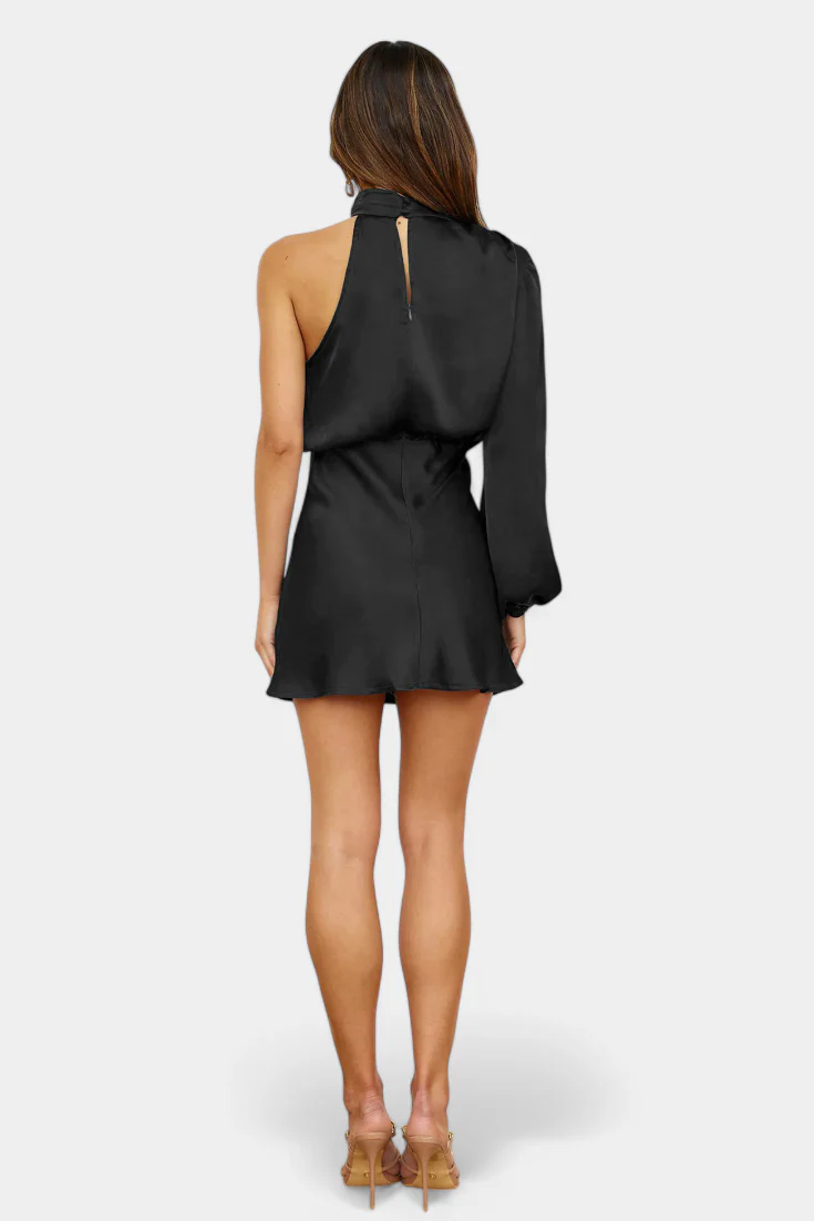 Mara Vestido Mini Drapado de Un Hombro - Image 19