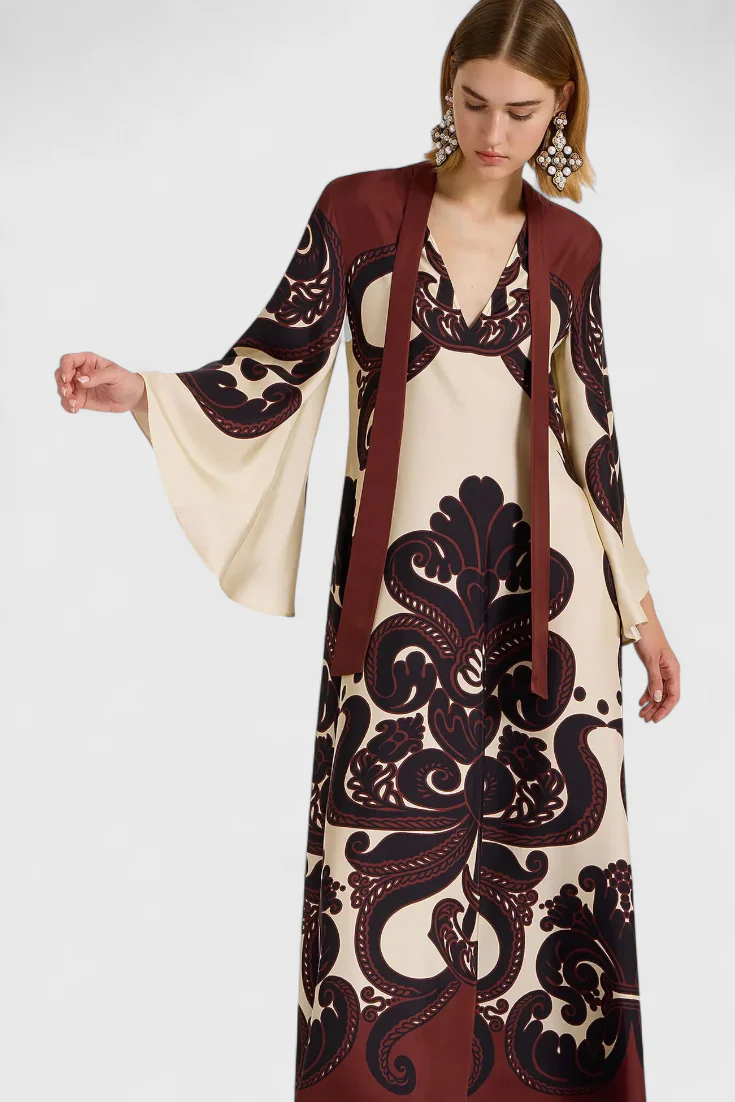 Maritza Vestido con Estampado de Grenadilla y Cuello Alto - Image 5