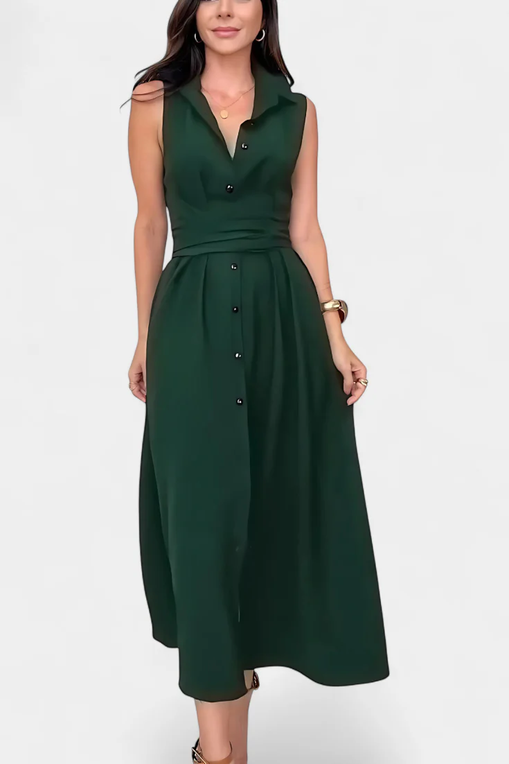 Meryl Vestido Camisero con Botones y Lazo Ajustable - Image 12