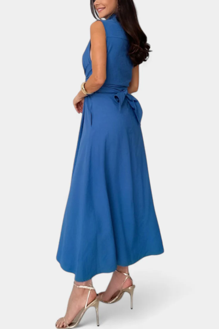 Meryl Vestido Camisero con Botones y Lazo Ajustable - Image 9