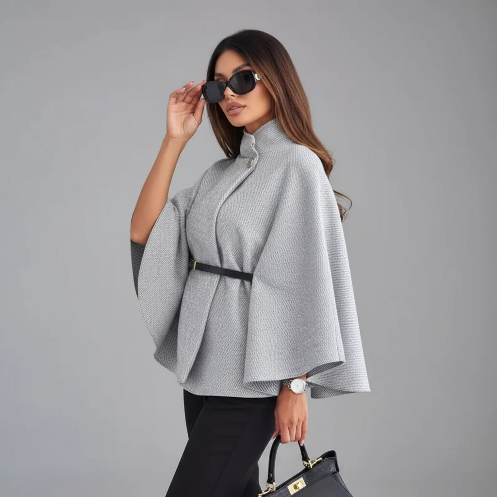 Mila - Elegante chaqueta con mangas de mariposa y cinturón - Image 2