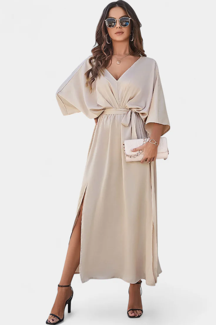Milly Vestido Elegante con Abertura y Lazo - Image 12
