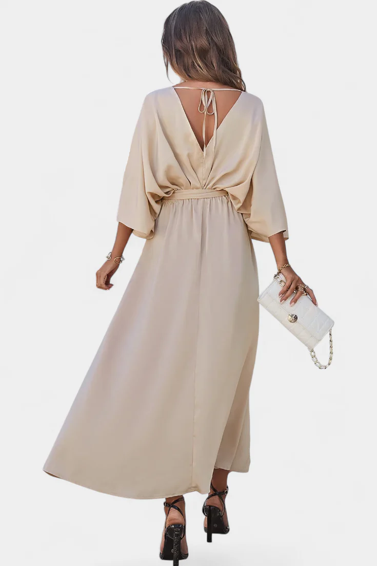 Milly Vestido Elegante con Abertura y Lazo - Image 4