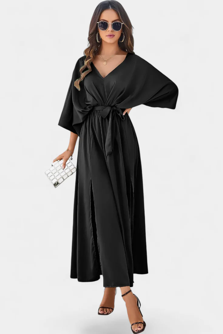 Milly Vestido Elegante con Abertura y Lazo - Image 7