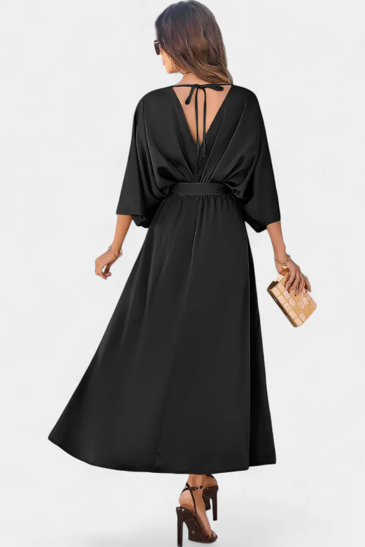 Milly Vestido Elegante con Abertura y Lazo - Image 8