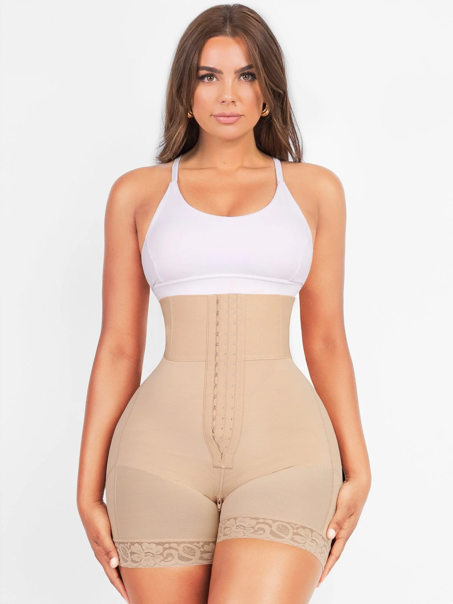 Moldeador de cuerpo ajustado para adelgazar con 3 filas de ganchos y varillas - Image 2