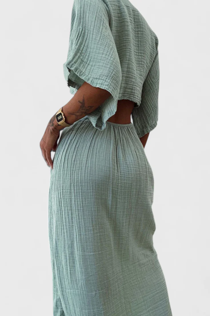 Myra Vestido Fluido con Lazo Frontal y Cut-Outs - Image 2