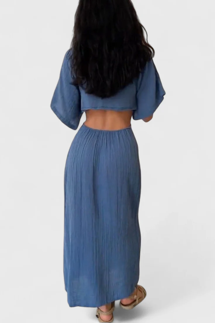Myra Vestido Fluido con Lazo Frontal y Cut-Outs - Image 7