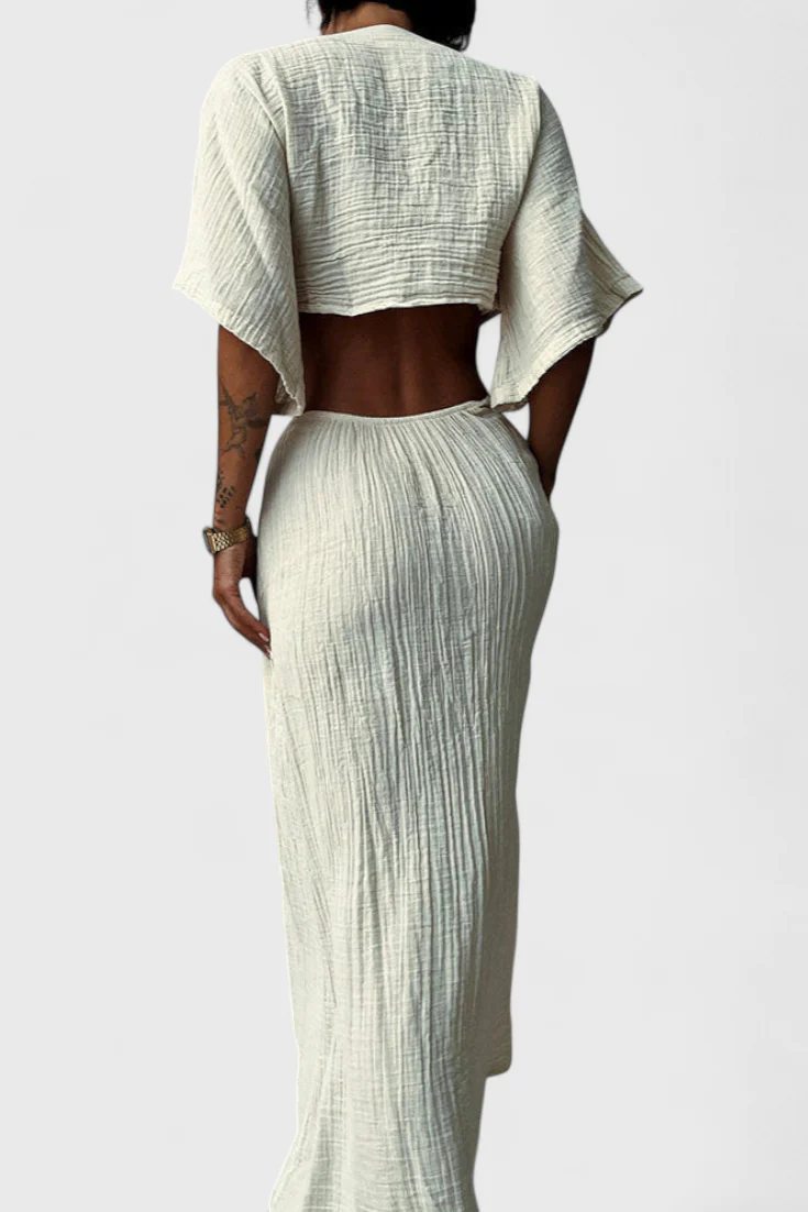 Myra Vestido Fluido con Lazo Frontal y Cut-Outs - Image 8