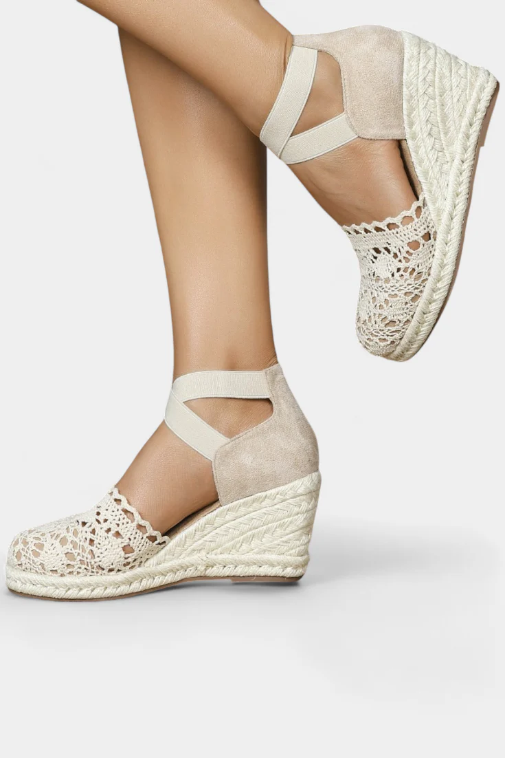 Nadie Espadrilles de Cuña con Encaje Artesanal para Mujer - Image 2