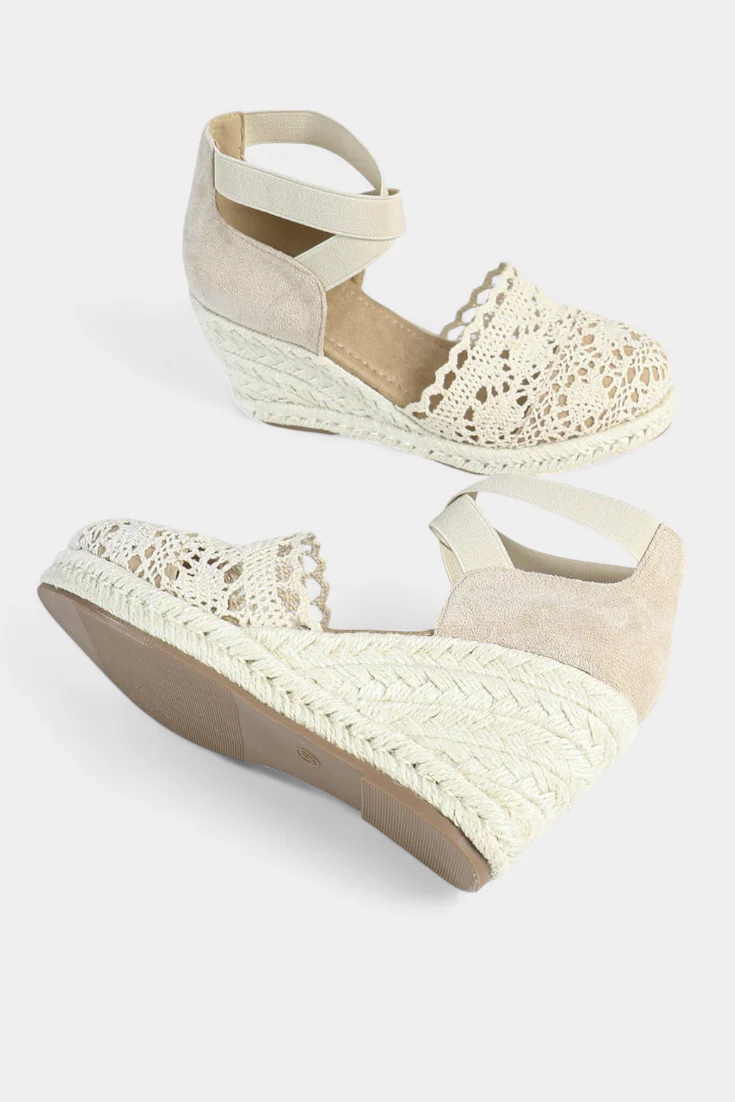 Nadie Espadrilles de Cuña con Encaje Artesanal para Mujer - Image 3
