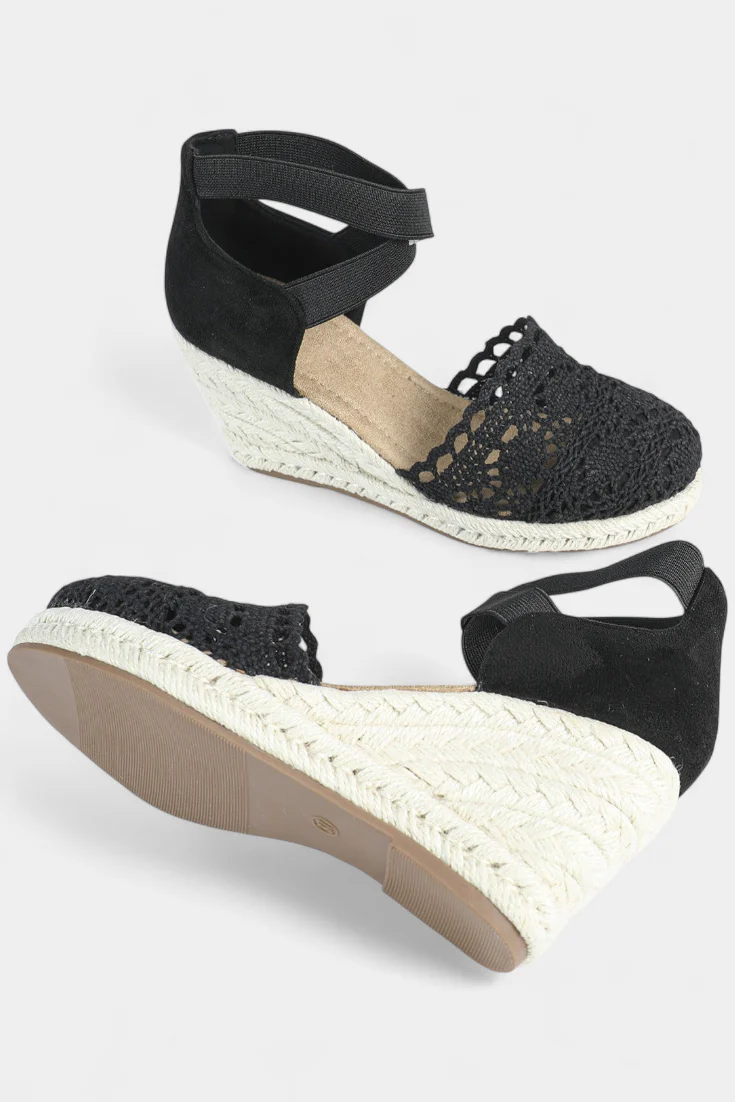 Nadie Espadrilles de Cuña con Encaje Artesanal para Mujer - Image 4