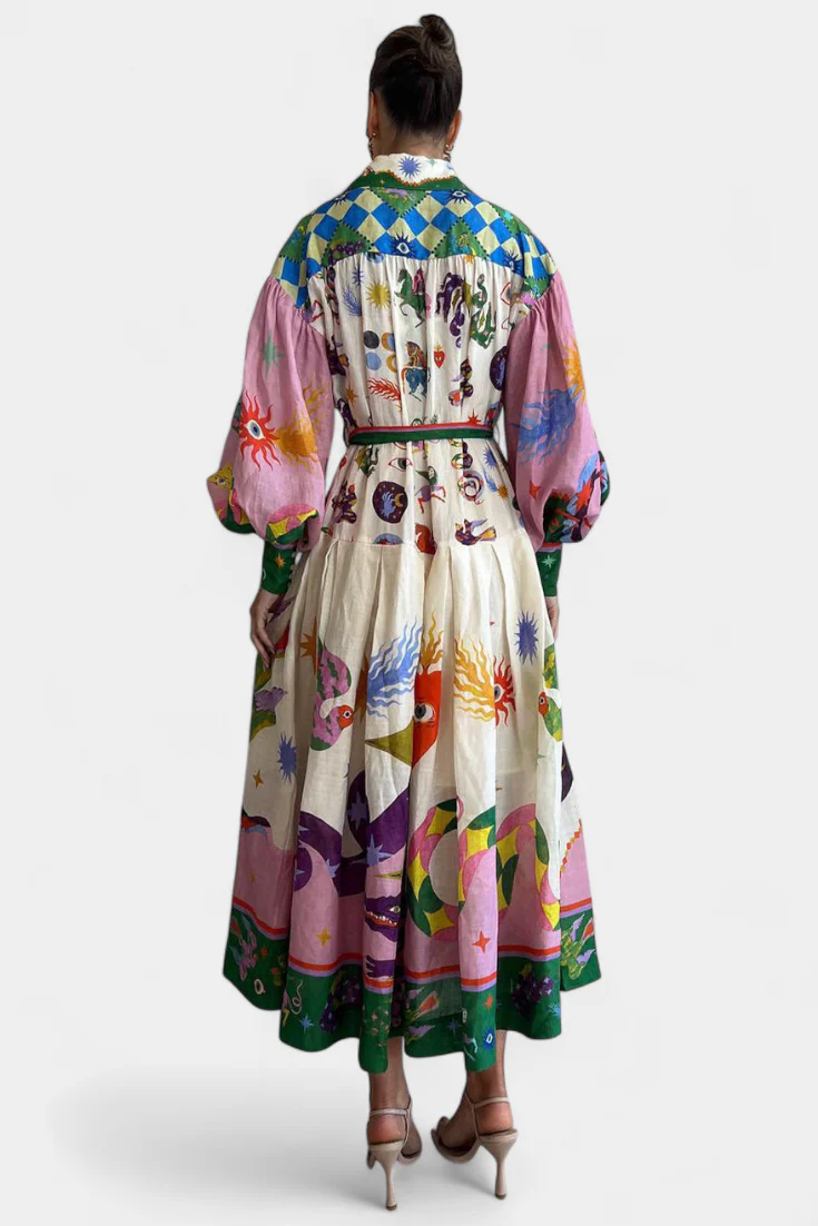Natasha Vestido Midi Elegante Fit-and-Flare - Image 5