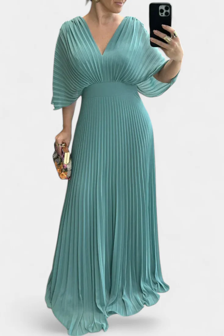 Odele Vestido Plisado Fluido con Espalda Abierta - Image 5