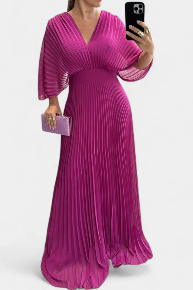 Odele Vestido Plisado Fluido con Espalda Abierta - Image 6