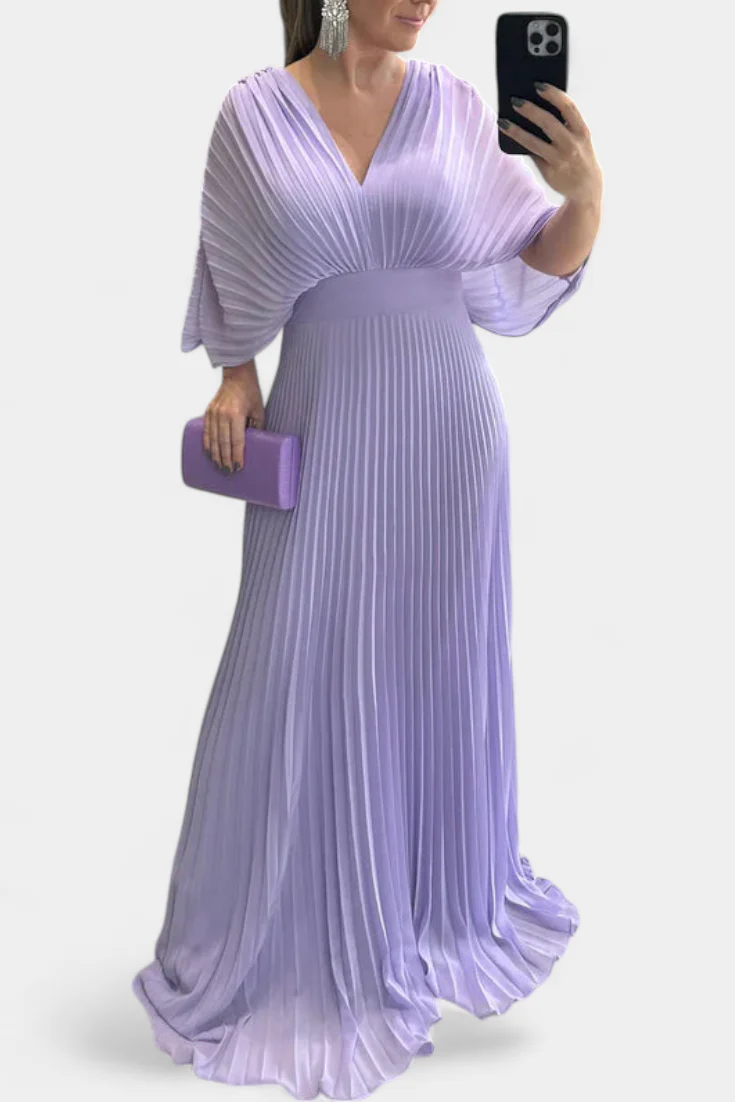 Odele Vestido Plisado Fluido con Espalda Abierta - Image 7