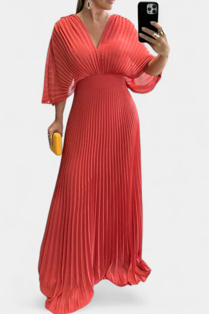 Odele Vestido Plisado Fluido con Espalda Abierta - Image 8