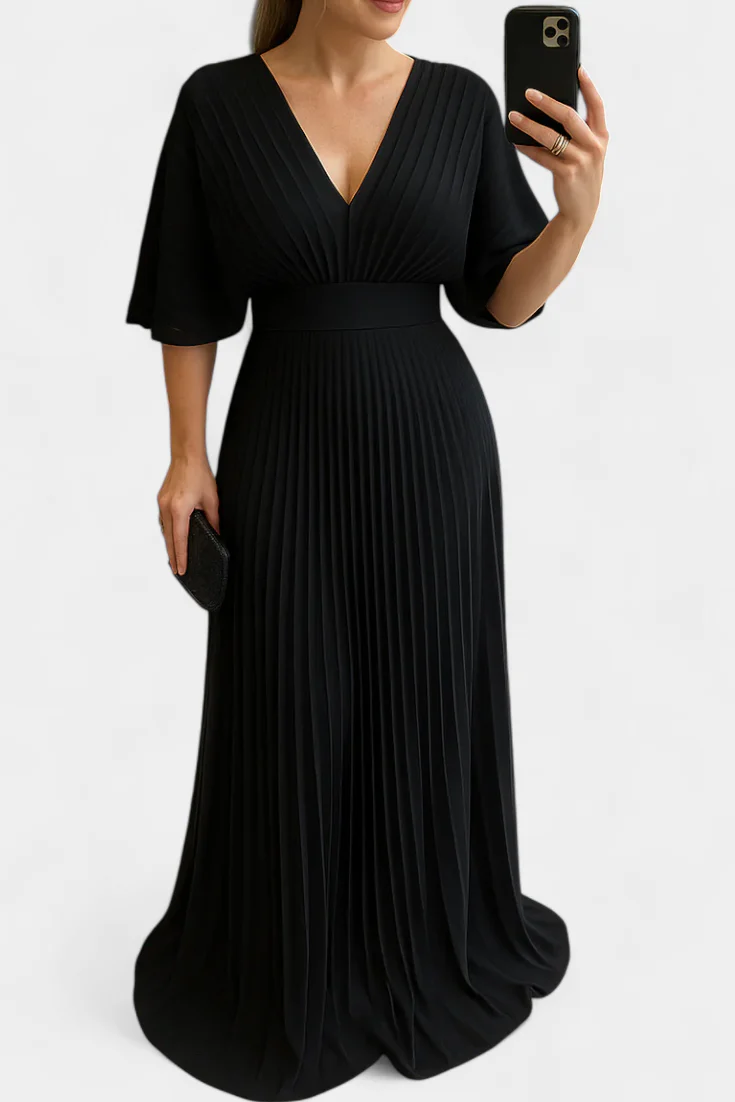 Odele Vestido Plisado Fluido con Espalda Abierta - Image 9