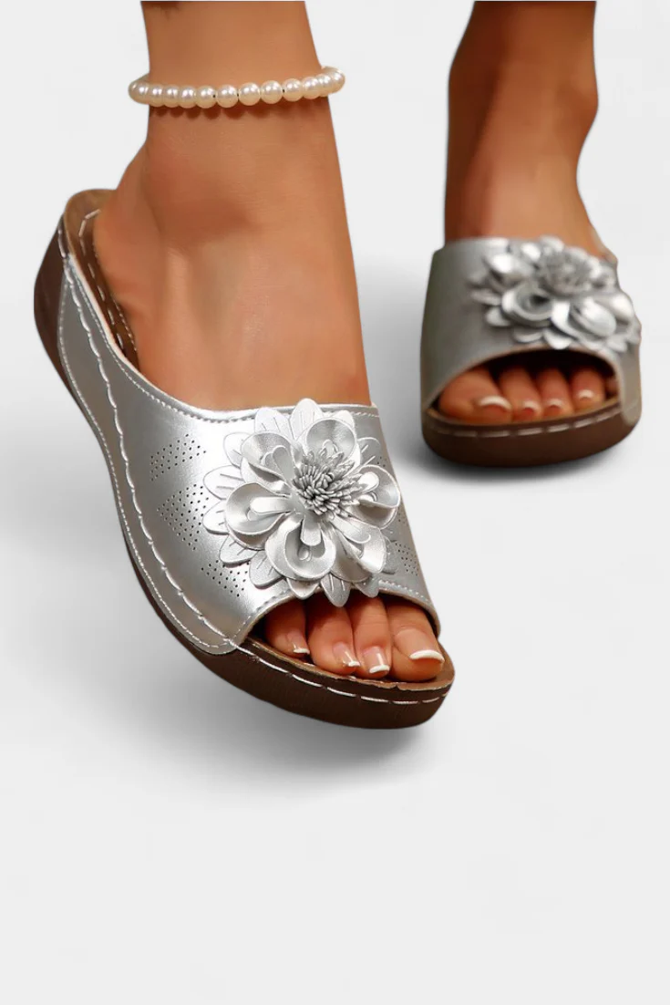 Rica Sandalias Ortopédicas con Flor 3D y Suela Acolchada - Image 12