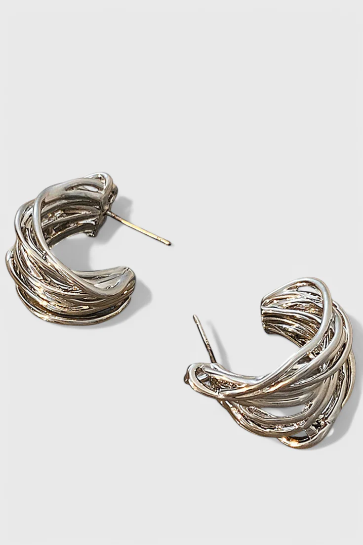 Pendientes de Aro en Forma de C - Image 3