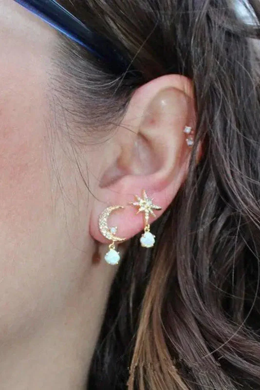Pendientes de Luna y Estrella en Oro - Image 4