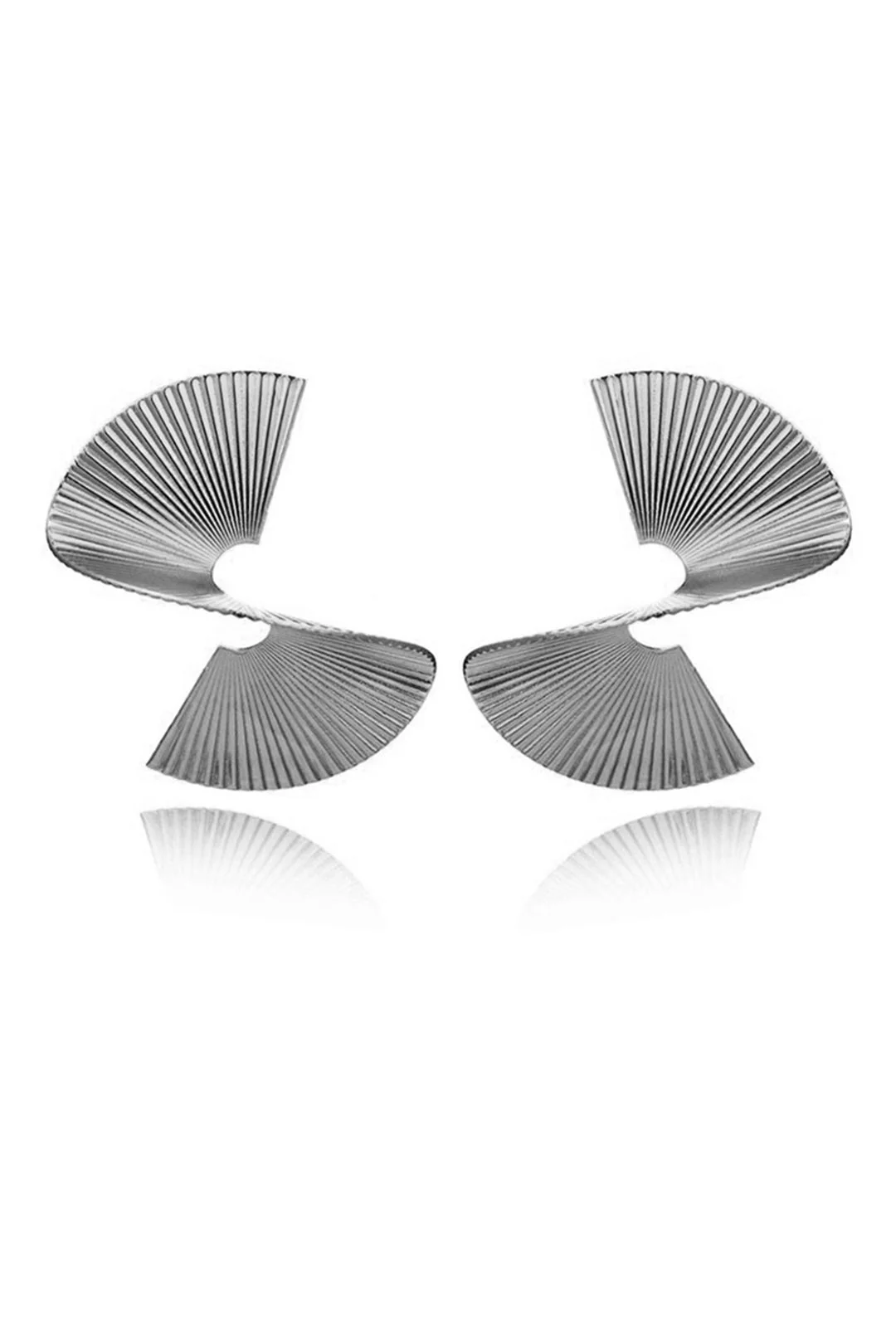Pendientes de Metal Plisado - Image 3